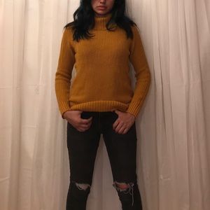 Mustard yellow turtle neck sweater